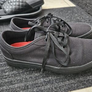 Shoes For Crews Black Canvas Sneakers Non-Slip